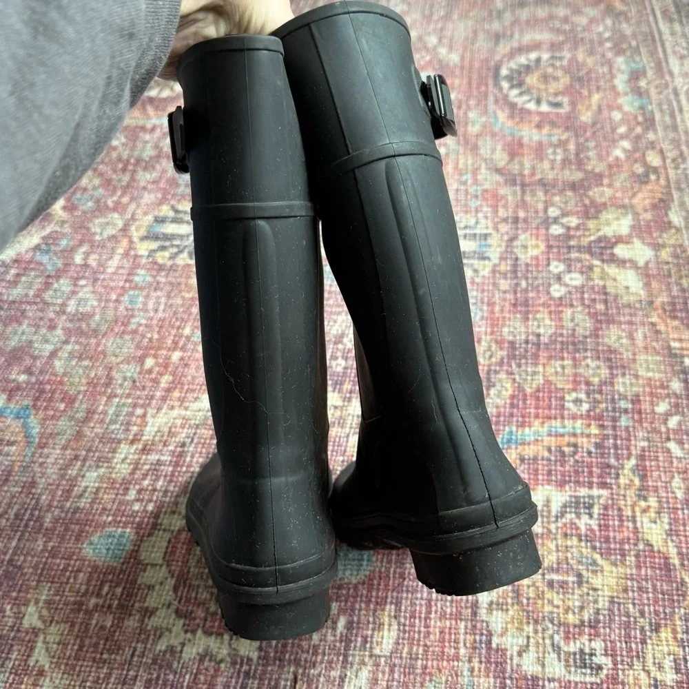 Kamik Black Rubber Kids Raindrops 3 Rain Boots